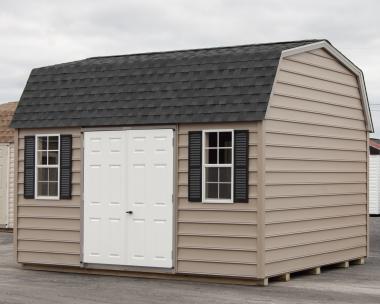 10x14 Dutch Barn Style Storage Shed with beaded vinyl siding