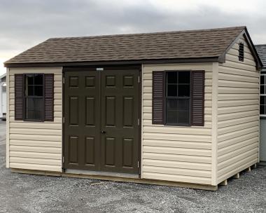 10x14 Peak A Frame Storage Shed with vinyl siding for sale at Pine Creek Structures of Elizabethville/Berrysburg