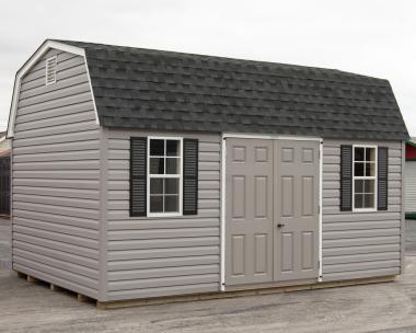 10x16 Gambrel Barn Style Storage Shed with Vinyl Siding