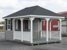 10x16 Hip Cabana Pool House Building from Pine Creek Structures with bifold serving window and counter